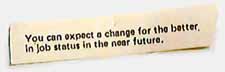 Contents of fortune cookie